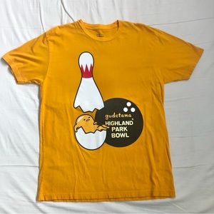 Sanrio Gudetama x Highland Park Bowl T-Shirt (Yellow)